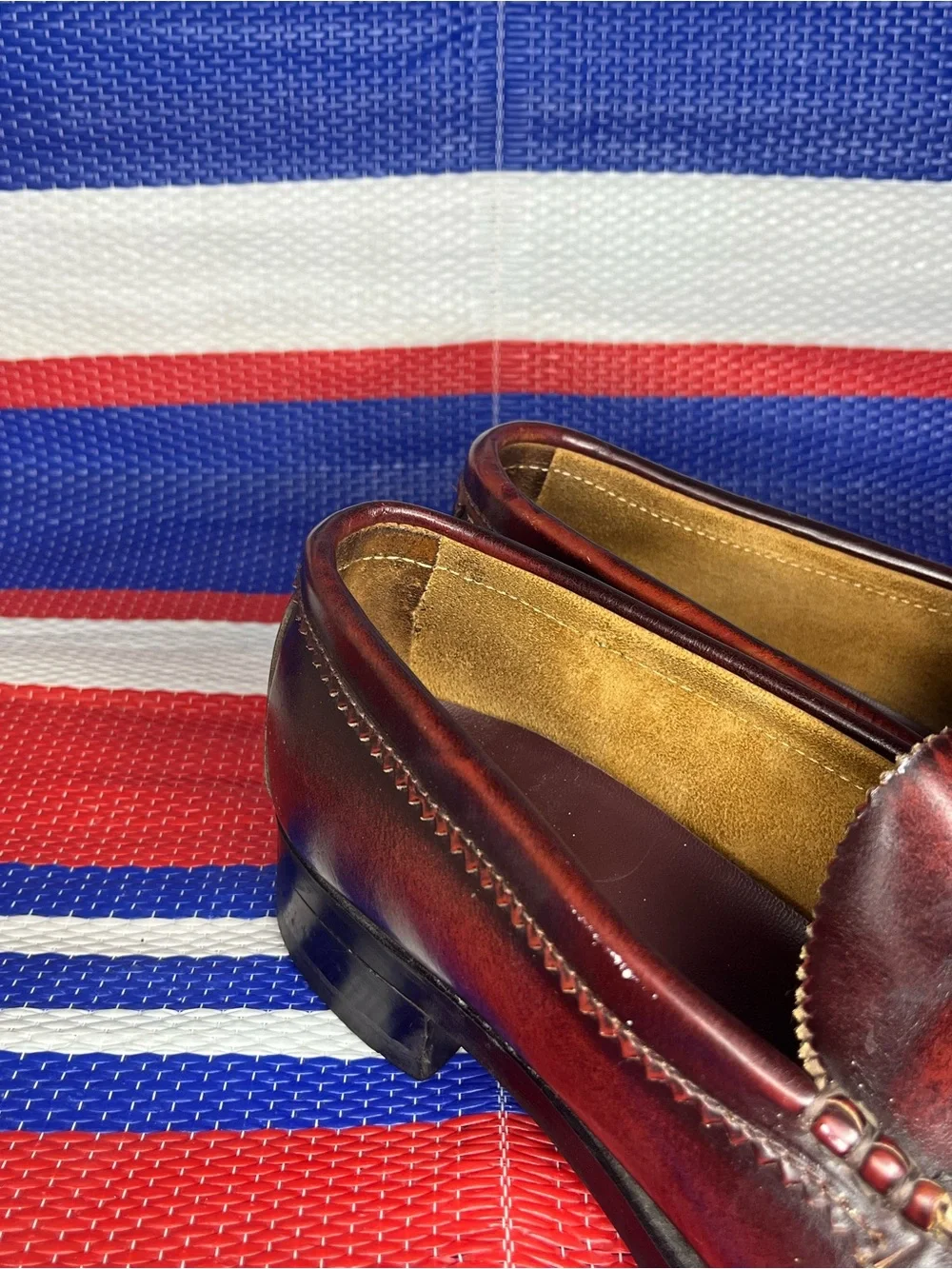 G. H. Bass Weejuns Jackie Tassel Kiltie Loafer Size 11 D Burgundy Dress Shoes - Picture 7 of 15